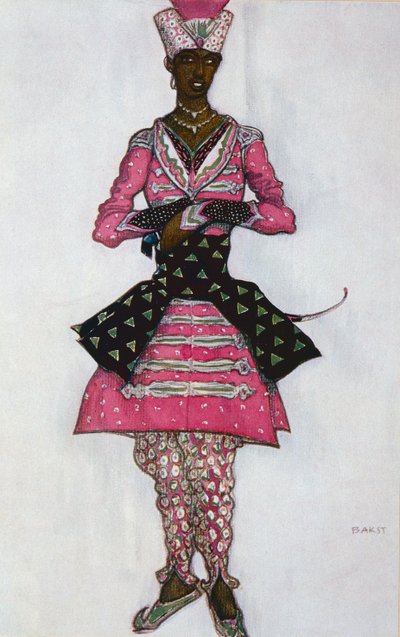 Kostümentwurf für Der indische Bräutigam, aus Dornröschen, 1921 von Leon Bakst